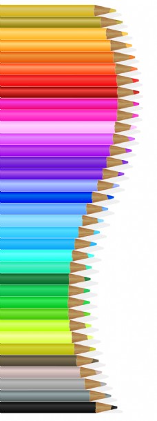 彩色铅笔创意艺术矢量素材