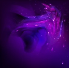 抽象紫色水彩背景矢量素材