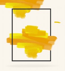 黄色抽象背景水彩商务素材