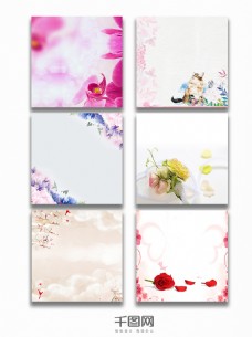牡丹七夕情人节浪漫甜美玫瑰花瓣电商主图背景