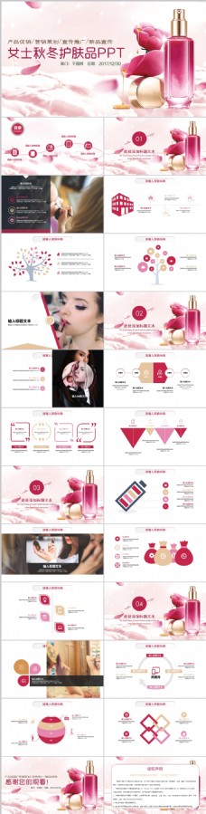 美容化妆杂志风护肤品化妆品市场分析美容护理PPT