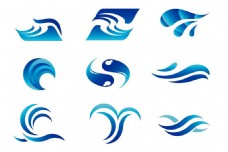 全球名牌服装服饰矢量LOGO海浪logo设计图片
