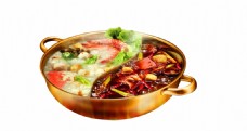 鸳鸯火锅辣椒蔬菜食物美味节日团圆节日