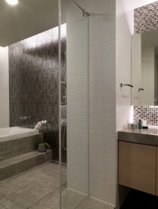 装修花纹现代简约清新浴室深灰色花纹背景墙室内装修
