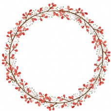 婚礼花环透明装饰素材