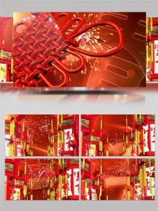 红色中国结红色灯笼视频素材