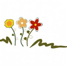 花朵创意创意卡通花朵png元素素材