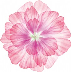创意梦幻粉色花朵png元素素材