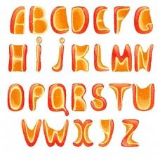 其他设计鲜橙水果字母字体图片