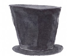 魔术黑帽卡通透明素材