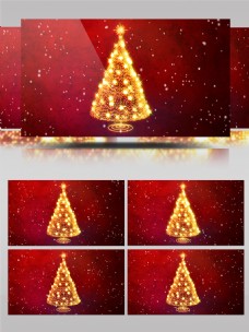 金色圣诞树圣诞视频素材