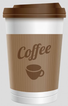 咖啡杯褐色纸杯咖啡免抠psd透明素材