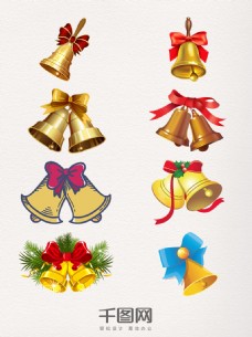 卡通圣诞铃铛装饰图案