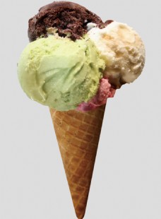 冰淇淋海报三种颜色冰淇淋免抠psd透明素材