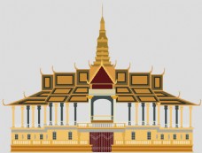 东南亚风格宫殿免抠psd透明素材