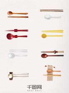 餐具8款餐饮用具勺子和筷子