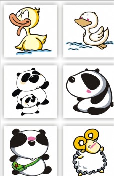 十二生肖卡通形象卡通熊猫动物卡通