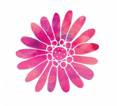 抠图专用梦幻水彩粉色花卉卡通水彩透明素材