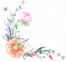 时尚元素花卉卡通透明素材