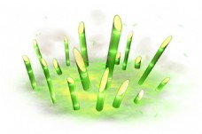 手绘绿色竹子元素