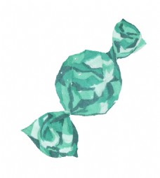 抠图专用绿色糖果卡通透明装饰素材