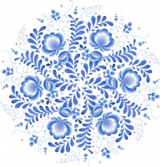 青色蓝色青花瓷艺术图案