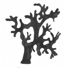 抠图专用黑色干枯树枝卡通透明素材