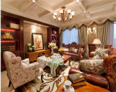 装修花纹欧式时尚花纹沙发客厅室内装修效果图