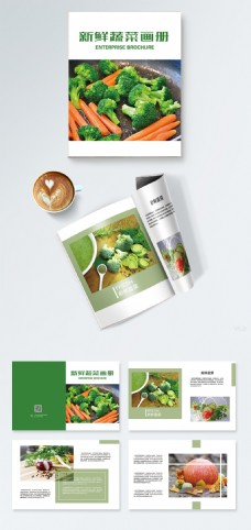 绿色蔬菜简约绿色新鲜蔬菜画册