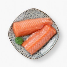 鲜味食物俯视图三文鱼海鲜美味食物餐饮日式料理