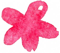 抠图专用水彩粉色花卉卡通透明素材