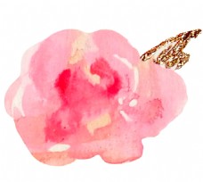 甜蜜花卉卡通水彩透明素材