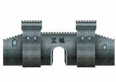 古城城门古代灰色城门城墙