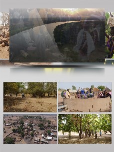 旅游风光2K非洲冈比亚森林社区活动沙漠风光非洲旅游宣传