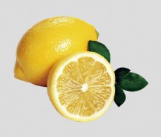 新鲜切开的柠檬免抠psd透明素材