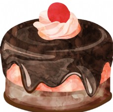 草莓尖蛋糕卡通透明装饰素材