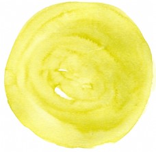 抠图专用黄色圆形涂鸦卡通透明素材