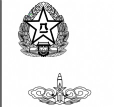 企业LOGO标志八一火箭军徽标志