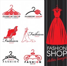 红色创意时尚服装店logo