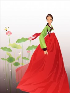 中国风设计朝鲜族女性
