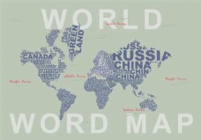 字母世界地图插图