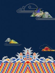 风景中国风古典海报背景素材