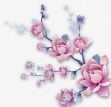 淘宝海报手绘花卉植物鲜花花朵花