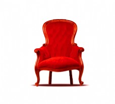 红色复古时尚椅子素材