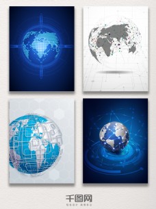 科技创意创意未来科技地球模型广告背景图片