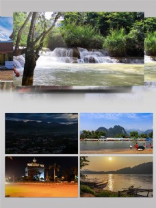 旅游休闲老挝休闲旅游风光延时摄影