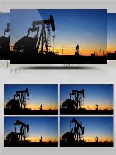 工业石油工业自动化石油开采勘探实拍宣传