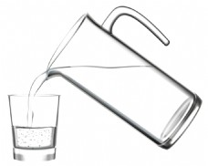 现代饮用水透明器皿png透明素材