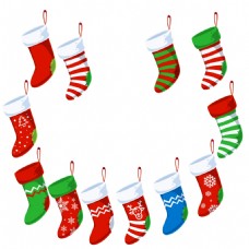 多样袜子圣诞节素材