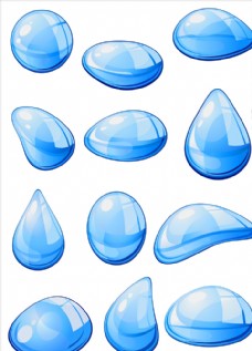 蓝色水珠水滴
